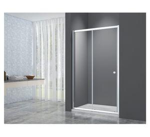 Mampara corredera 140x185 cm vidrio 8 mm