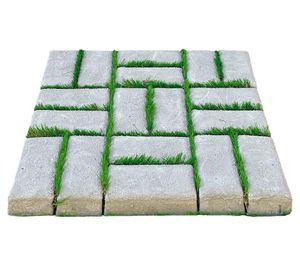 Adoquín modular bloque con pasto sintético 50x50 cm