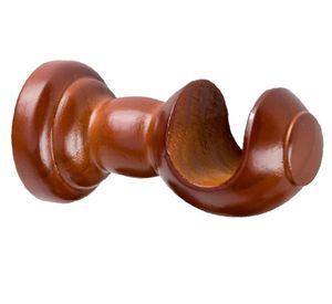 Soporte de cortinas Simple madera 28 mm chocolate 1 un
