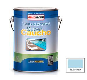 Pintura para piscina 1 galón Súper caucho celeste agua mate Chilcorrofin
