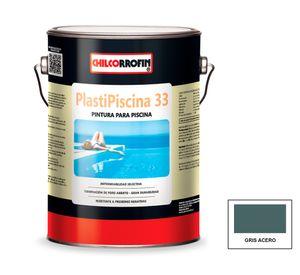 Pintura para piscina 1 galón Plastipiscina 33 gris acero satín Chilcorrofin