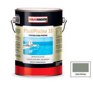 Pintura para piscina 1 galón Plastipiscina 33 gris piscina satín Chilcorrofin