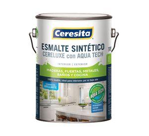 Esmalte sintético 1 galón Cereluxe Aqua Tech verde reja brillante Ceresita