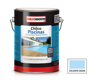 Pintura para piscina 1 galón Chilco celeste agua satín Chilcorrofin