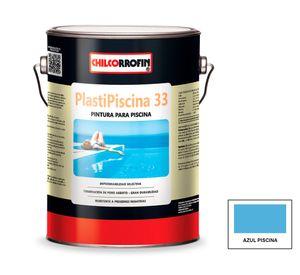 Pintura para piscina 1 galón Plastipiscina 33 azul piscina satín Chilcorrofin