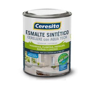 Esmalte sintético 1/4 galón Cereluxe Aqua Tech amarillo rey brillante Ceresita