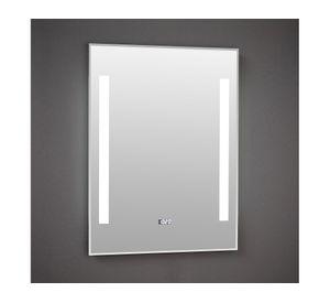 Espejo LED con reloj 60 cm