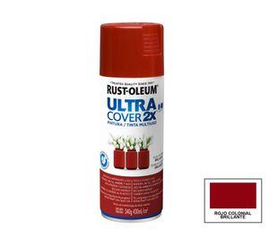 Pintura spray 430 ml Ultra cover 2X rojo colonial brillante Rust-Oleum
