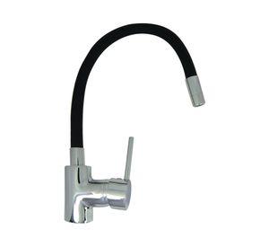 Monomando lavaplatos flexible Hued negro/cromo