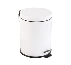 Basurero pedal 5 litros blanco