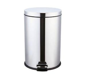 Basurero tapa y pedal 17.5 litros inox