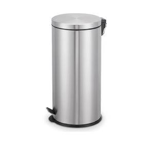 Basurero tapa y pedal 30 litros cierre lento inox
