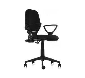 Silla de escritorio Rudy media con brazo negro Contatto