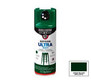 Pintura spray 340 g Ultra 5 en 1 verde militar brillante