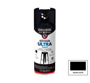 Pintura spray 340 g Ultra 5 en 1 negro satín