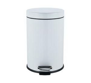 Basurero 2.8 litros pedal blanco