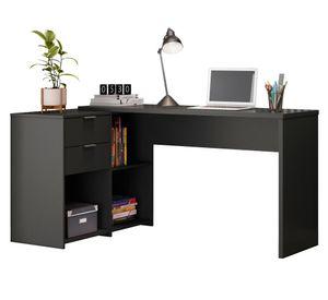 Escritorio London  negro 2  cajones