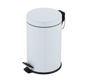 Basurero 2.8 litros pedal blanco