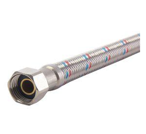 Flexible calefón 40 cm HI-HE acero inoxidable Flustem