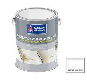 Esmalte al agua 1/4 galón Directo Sobre Hongos blanco semi mate Sherwin Williams