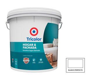 Esmalte al agua 4 Galón hogar y fachada Blanco Perfecto satinado
