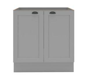 Mueble base cocina 80 cm 2 puertas Premier gris