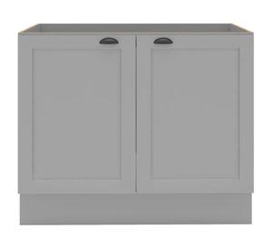 Mueble base cocina 100 cm 2 puertas Premier gris