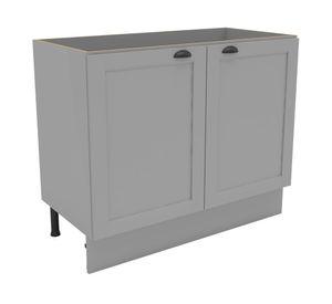 Mueble base cocina 100 cm 2 puertas Premier gris