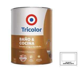 Esmalte al agua 1 galón baño y cocina Blanco semibrillo