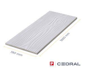 Siding fibrocemento 6x190x3660 mm natural Pizarreño Cedral