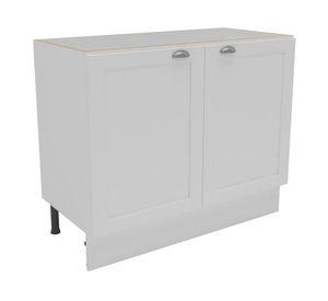 Mueble base cocina 100 cm 2 puertas Premier blanco