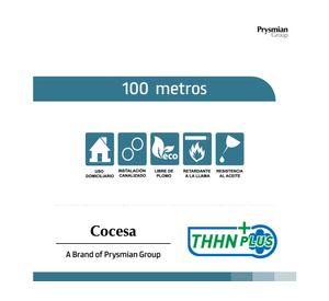Cable THHN plus 100 m 14AWG verde Cocesa