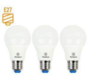 Ampolleta LED 7W E27 luz cálida Bola 3 unidades