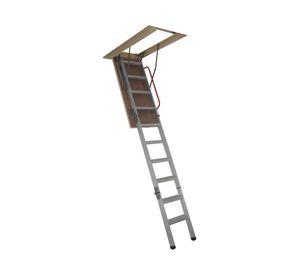 Escalera entretecho Aluminio Deluxe 70x120cm x 2.8 m