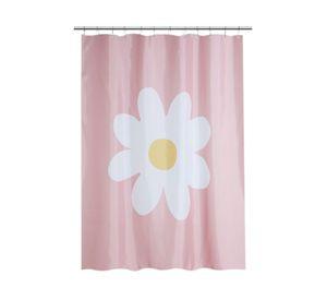 Cortina baño rosado 180x180 cm