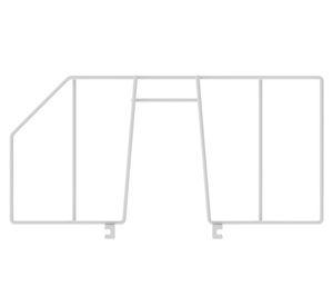 Divisor de repisa metal ensamble 18 cm blanco