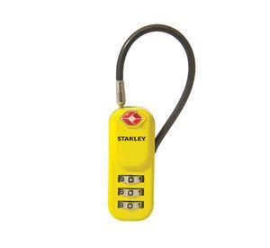 Candado viajero 3 diales 20 mm S742-061 amarillo Stanley