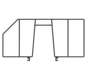 Divisor de repisa metal ensamble 18 cm grafito