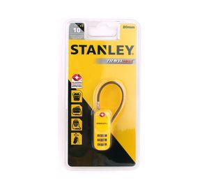 Candado viajero 3 diales 20 mm S742-061 amarillo Stanley