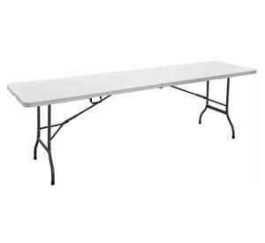 Mesa plegable blanco 72x240x70 cm