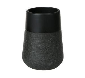 Portacepillos Duo negro 8 cm