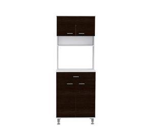 Kit cocina 4 puertas 1 cajón Kitchen 60 blanco/wengue TuHome