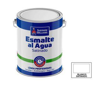 Esmalte al agua 1 galón Profesional blanco satín Sherwin Williams