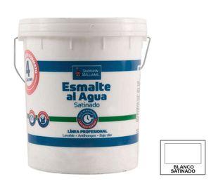 Esmalte al agua 1 tineta Profesional blanco satín Sherwin Williams