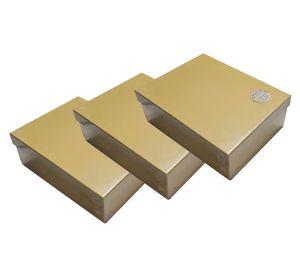 Caja organizadora beige 3 piezas