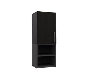 Mueble auxiliar baño 1 puerta Madrid wengue gris TuHome
