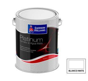 Esmalte al agua 1 galón Platinum blanco mate Sherwin Williams