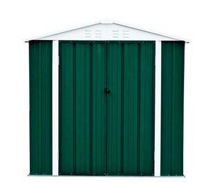 Bodega jardín con repisas 198x126x212 cm Homeshed verde
