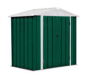 Bodega jardín con repisas 198x126x212 cm Homeshed verde