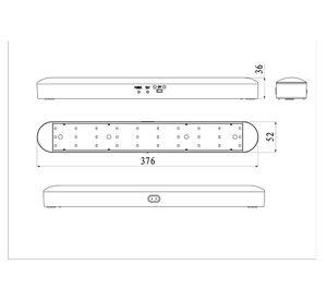 Luz de emergencia 37.6 cm lineal Slim Nex